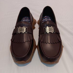 Puma X Palomo Spain Burgundy Nitefox Leather Loafer 386683-01 Mens size 9